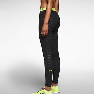 Nike pro dri fit embossed compression tights