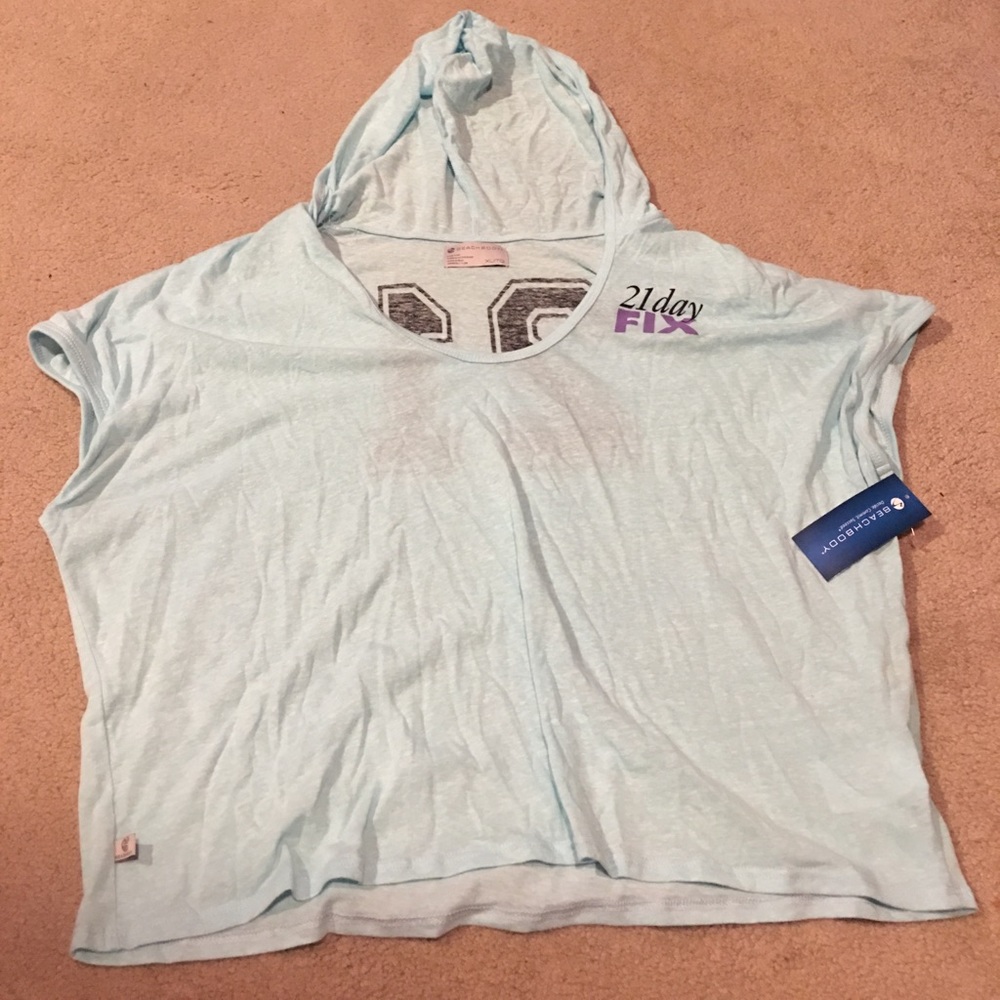 Workout short sleeve hoodie