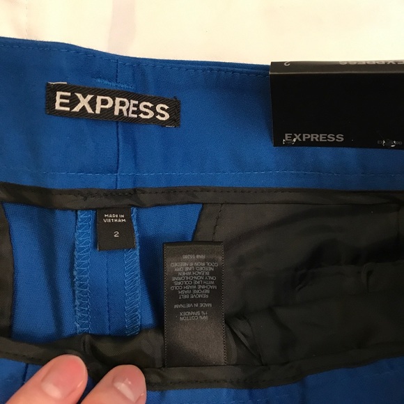 Express shorts, size 2. Denim, khaki, white, blue. - Picture 4 of 5