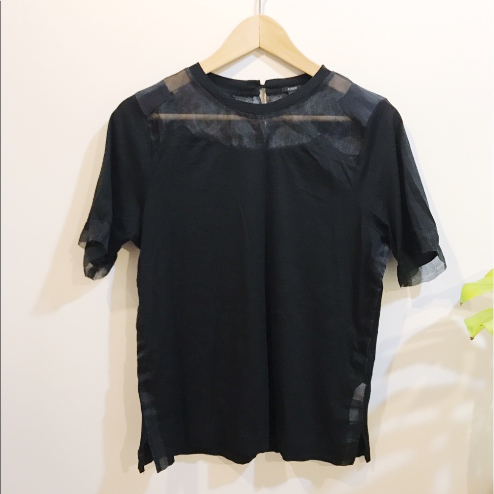 J.Crew Cutout Mesh Tshirt