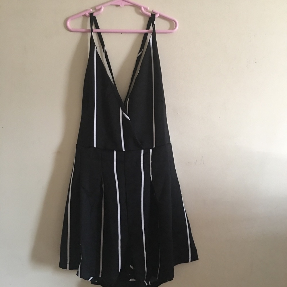 Brand-new never worn -Black and white romper