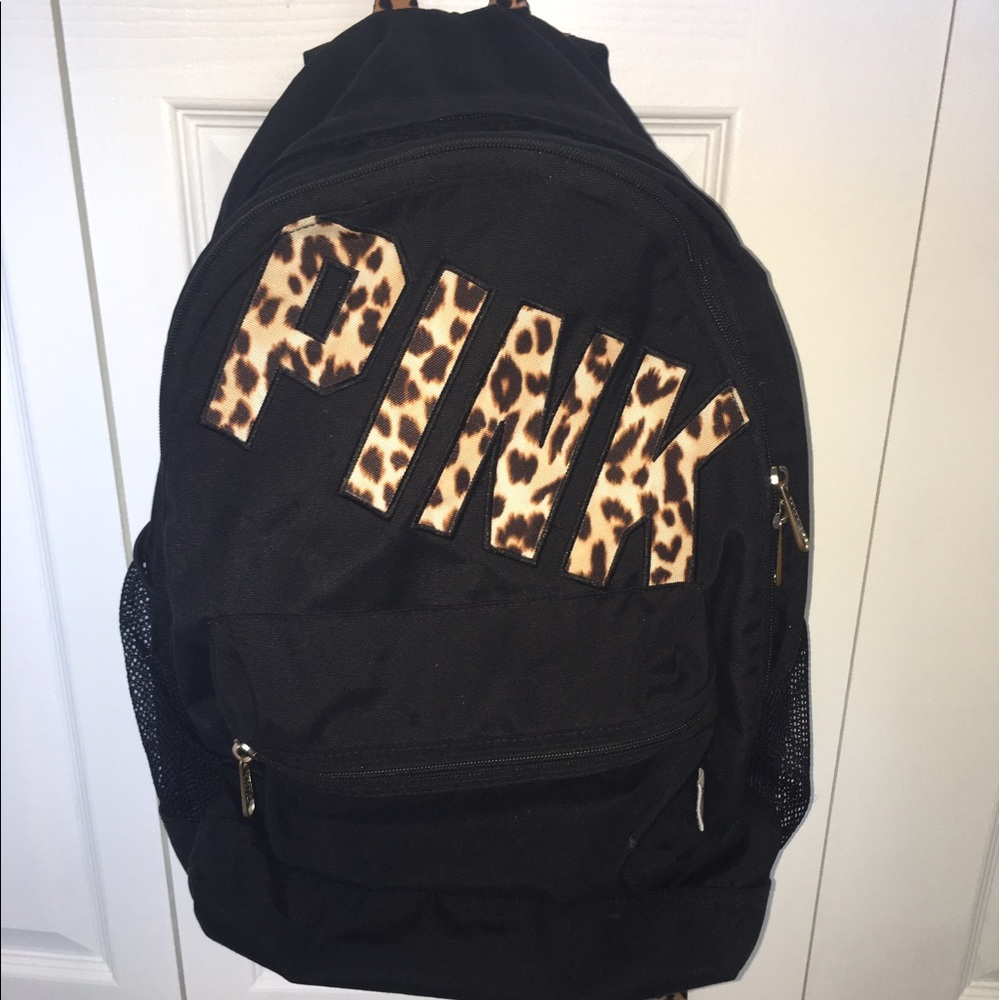 Black Cheetah Print VS Pink BackPack