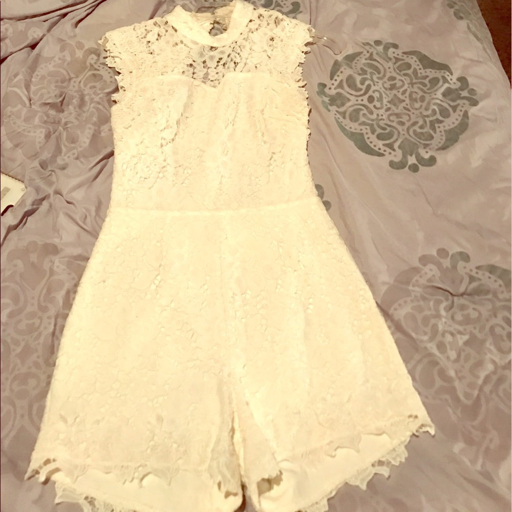 Forever 21 White Lace Romper