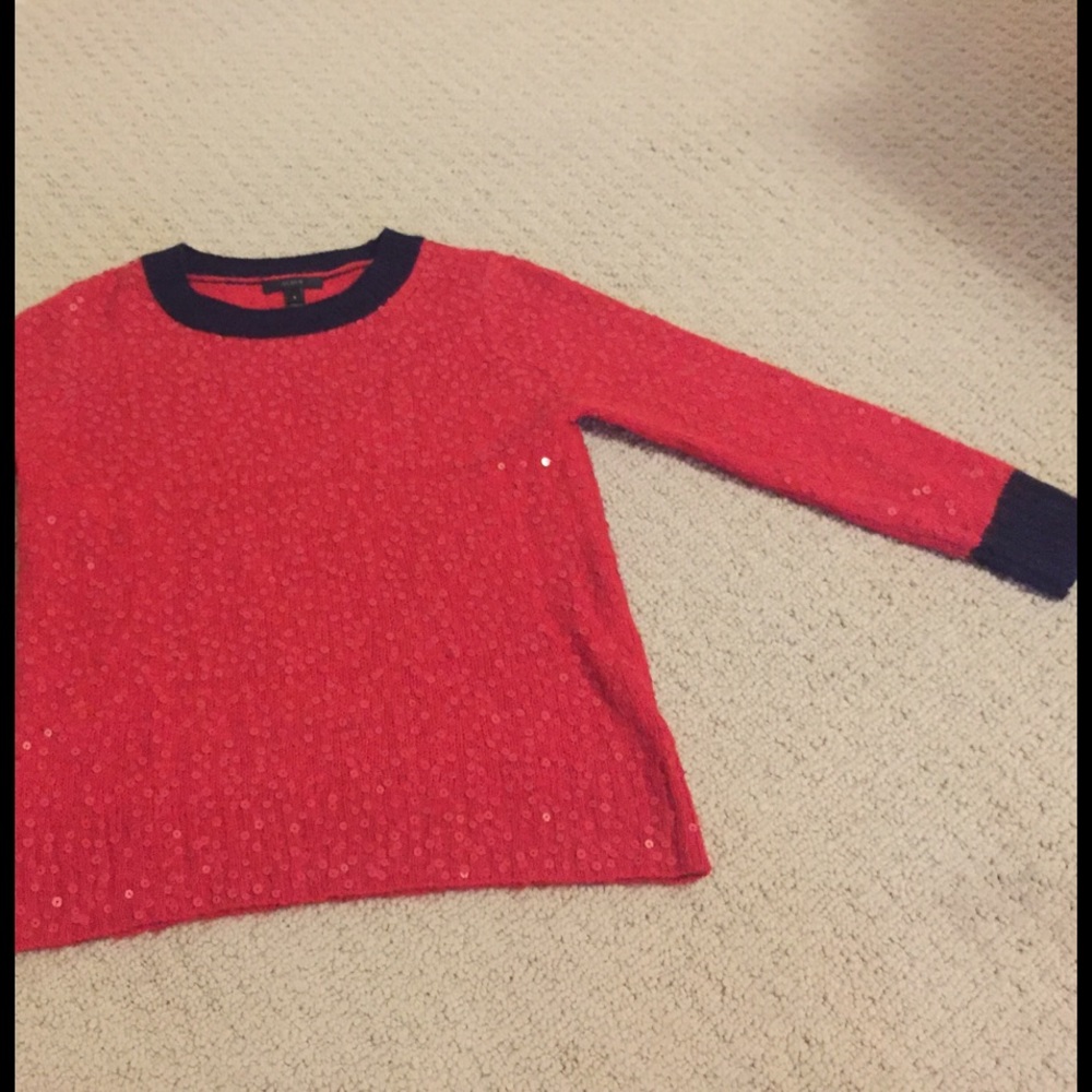 J crew sequin holiday sweater