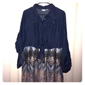 Beautiful denim topped maxi dress