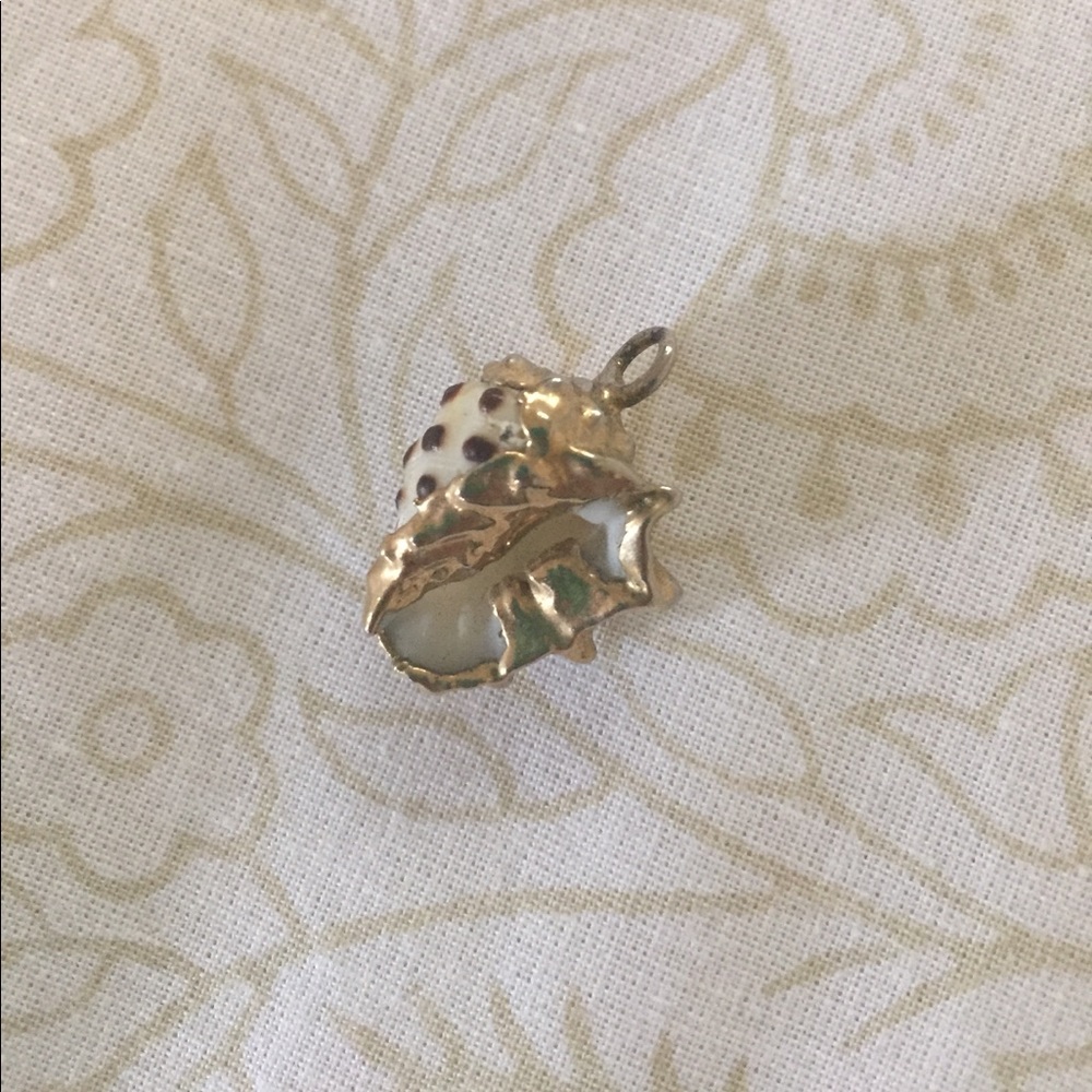 Shell 🐚 pendant with gold fill