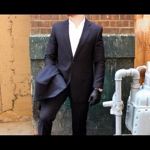 Sexy and professional navy blue suit