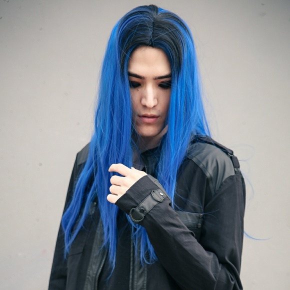 Hot Topic Accessories - Blue Black Ombre Wig High Quality Straight Hair Hot Topic Accessories - Blue Black Ombre Wig High Quality Straight Hair