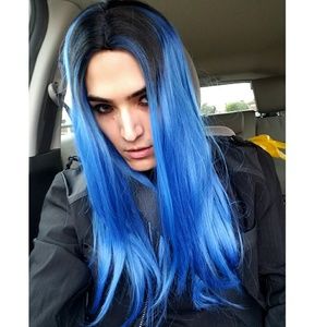 Hot Topic Accessories - Blue Black Ombre Wig High Quality Straight Hair Hot Topic Accessories - Blue Black Ombre Wig High Quality Straight Hair