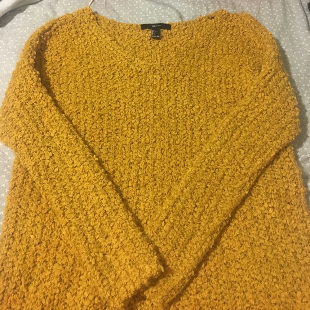 Mustard Forever 21 sweater