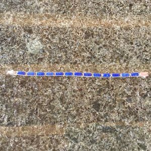 Silver and Lapis Lazuli Bracelet