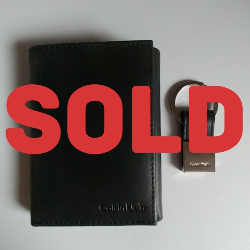 NWOT Calvin Klein Tri-Fold Leather Wallet