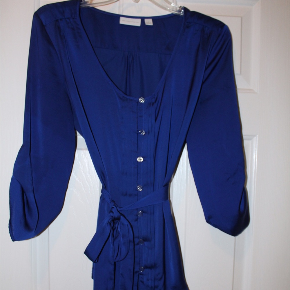 The Limited Blue Tie-Waist Blouse