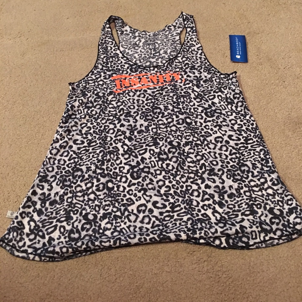 Leopard print workout tank top