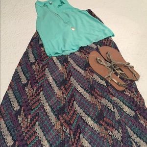 Outfit set ! Blu pepper maxi with spring mint top
