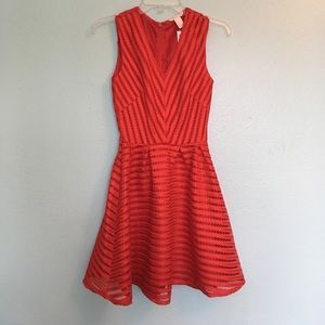 Red formal skater dress