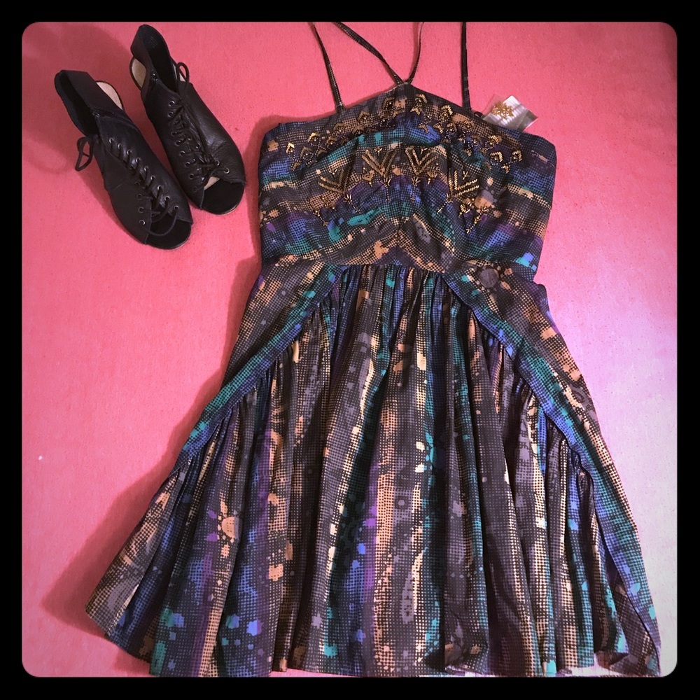 Ecote *Brand New* multicolor mini dress in size 6