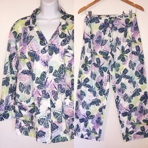 Victoria's Secret Butterfly Pajamas Set pants/top