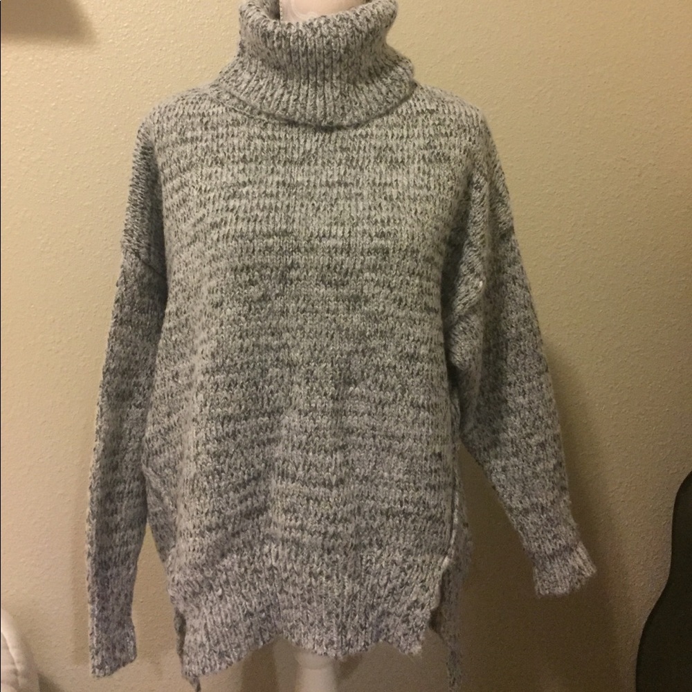 Grey Turtleneck Sweater