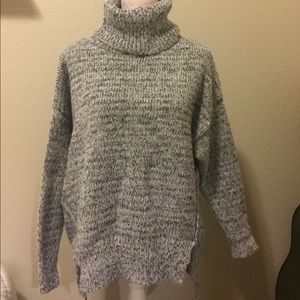 Grey Turtleneck Sweater