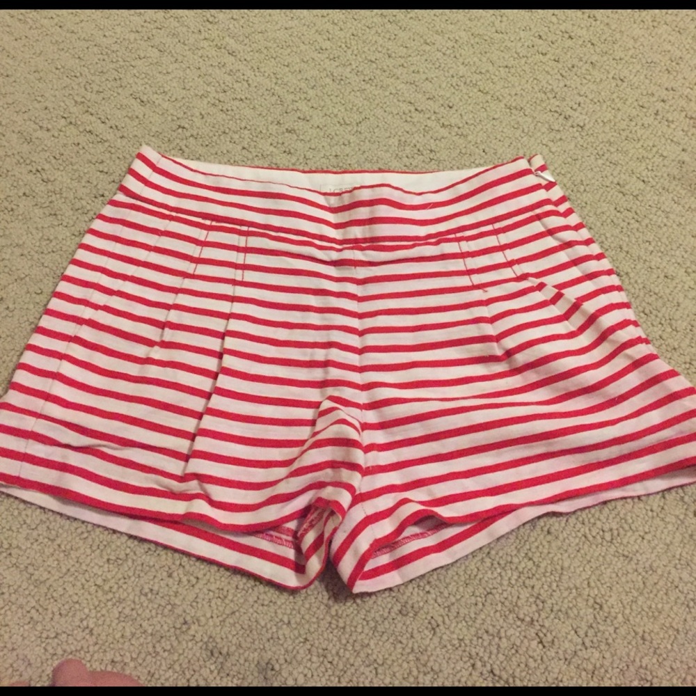 J Crew Factory side zip striped shorts