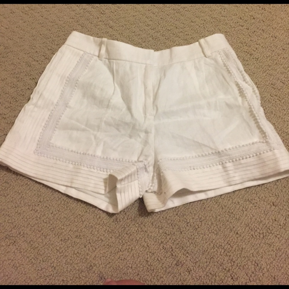 Linen J Crew shorts with trim!