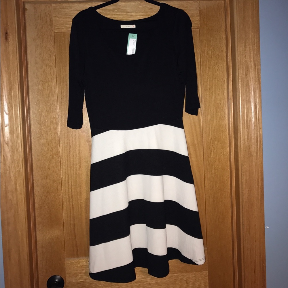 Black and white knee length dress! Bnwt, stitchfix