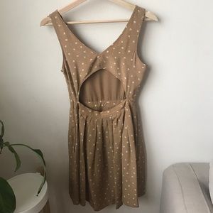 Club Monaco silk dress with cut out back XS