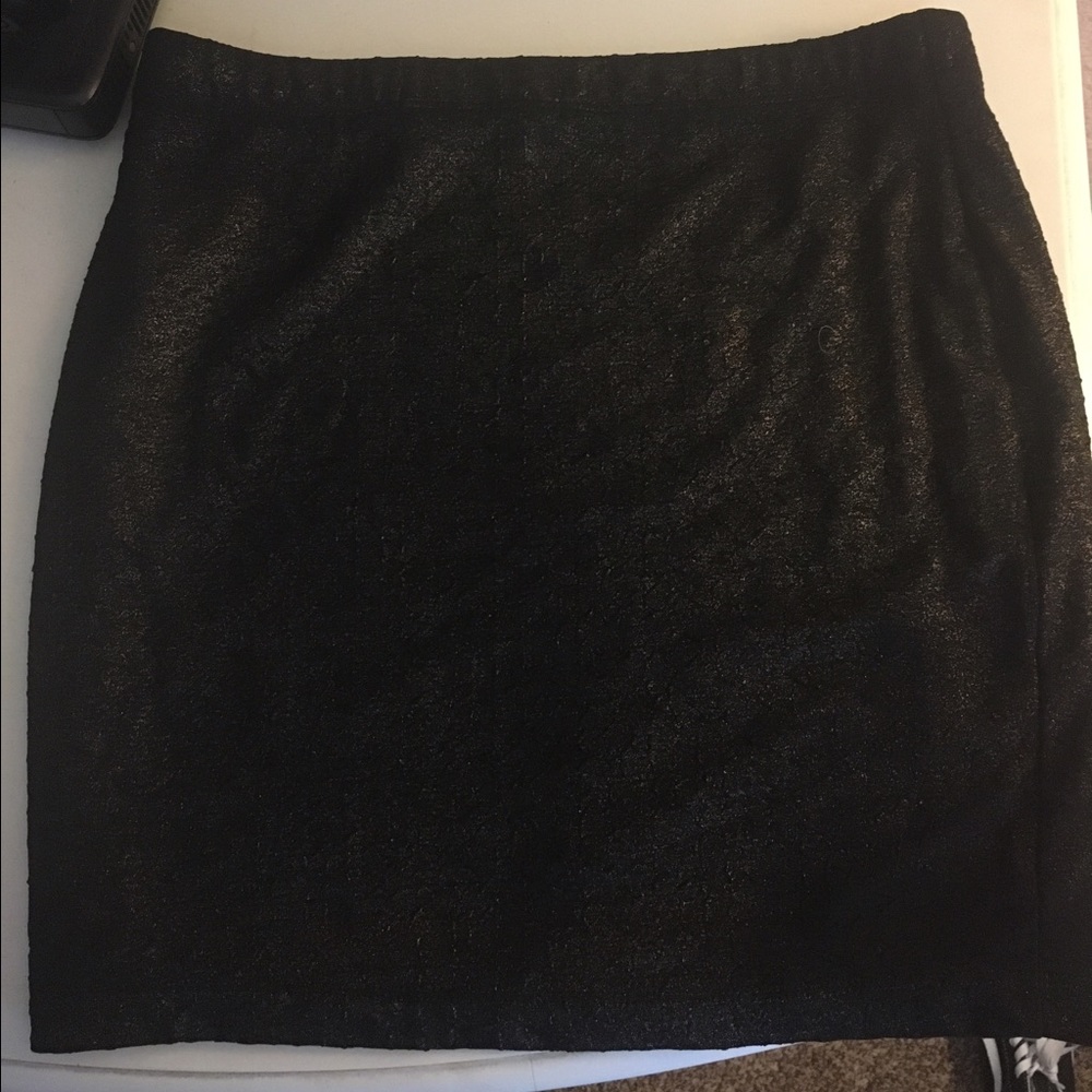 Metallic mini skirt