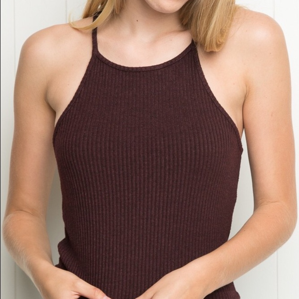 Brandy Melville Maroon Donilyn Tank Top