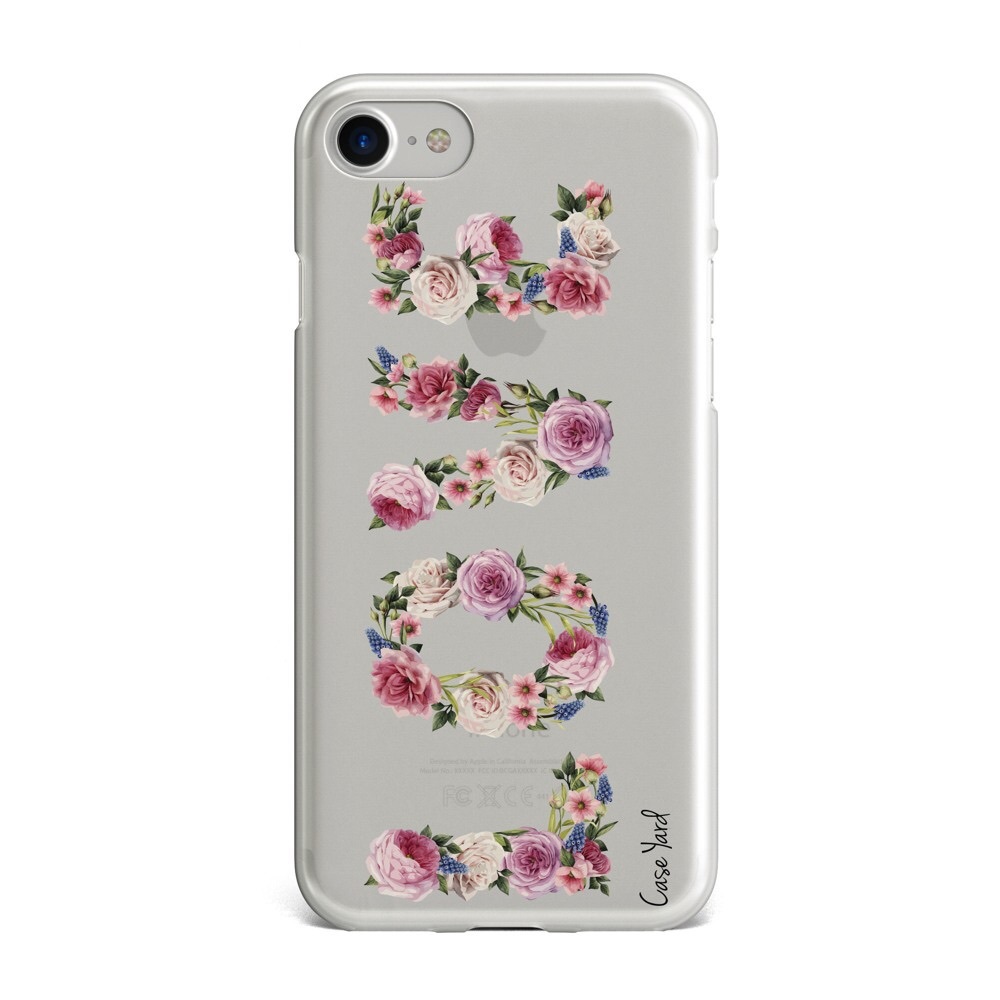 NEW CLEAR IPHONE CASE WITH LOVE FLOWER DESIGN