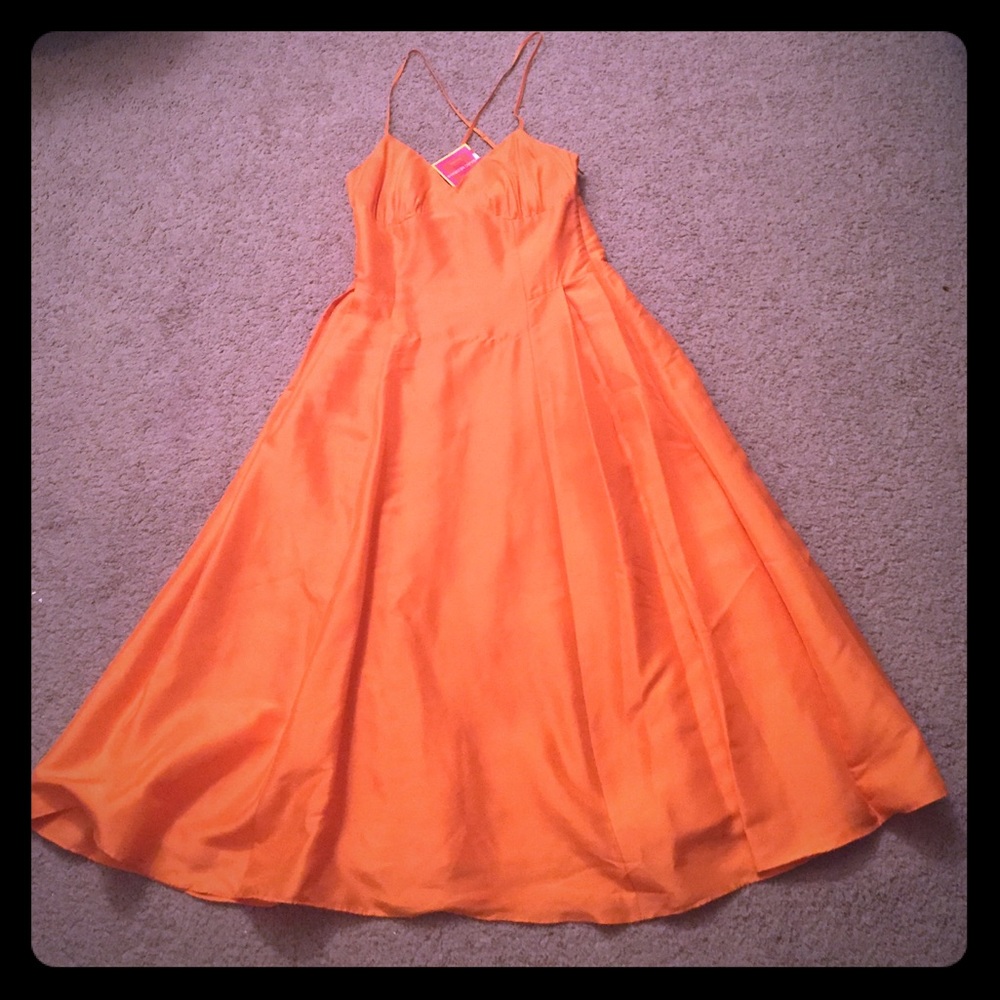 Orange Midi Gown by Isaac Mizrahi for Target