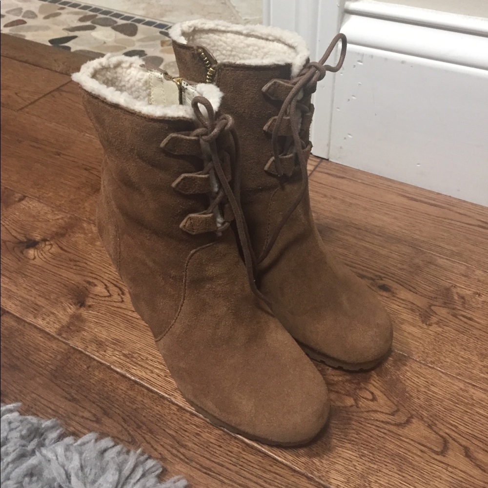 Michael Kors wedge booties-worn once
