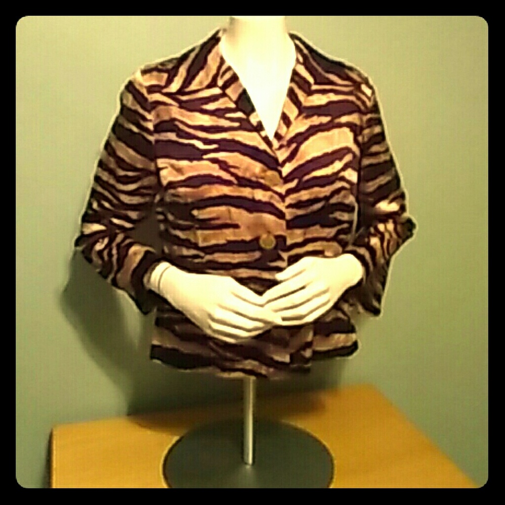 Talbot's light tiger print jacket