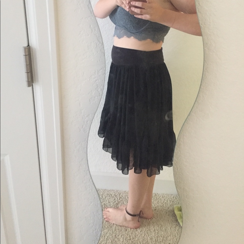 Free people black flowy skirt