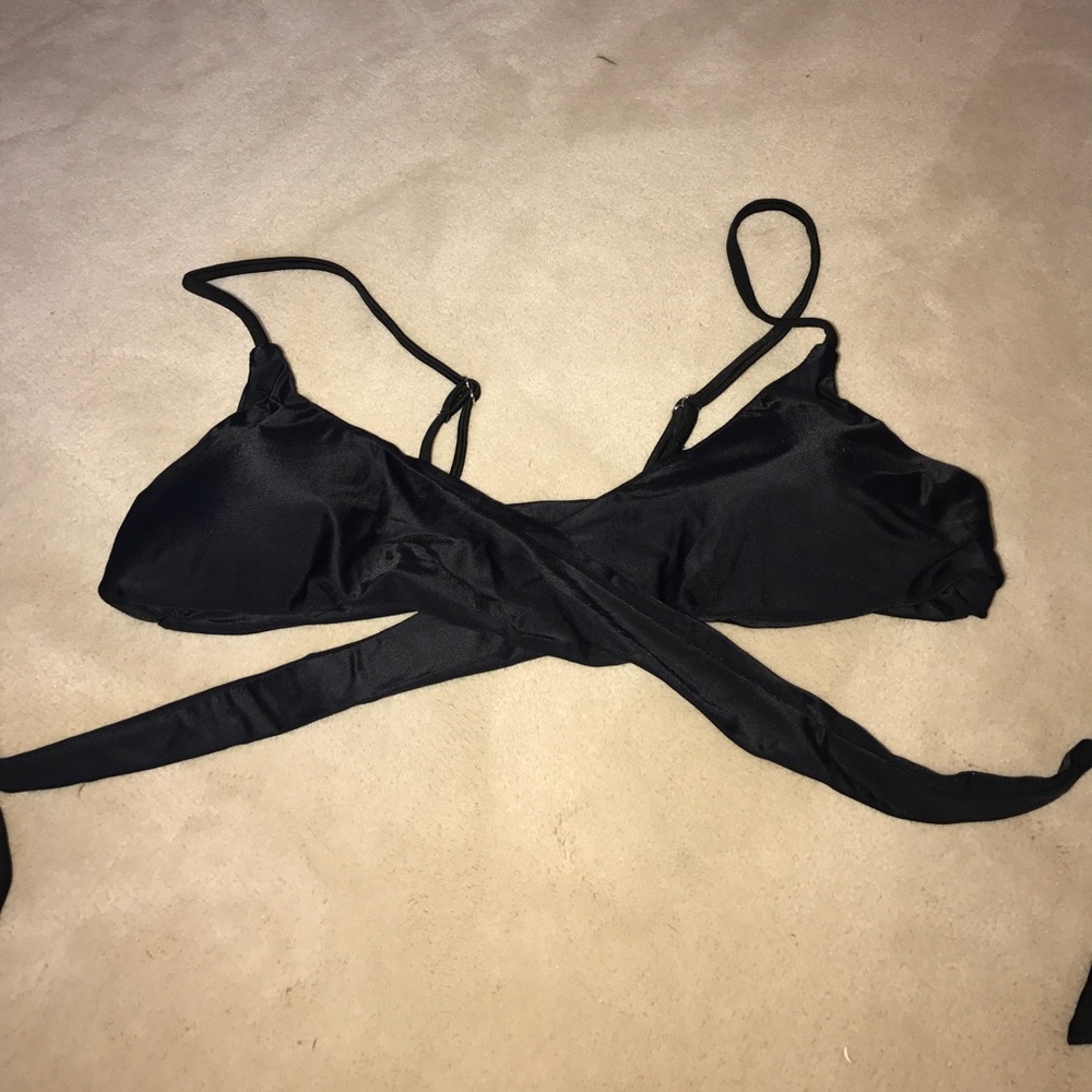 Black bikini wrap top