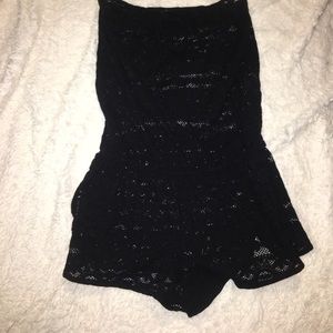 Partially see through romper