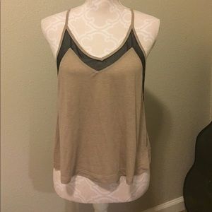 Black & Tan Crop Top