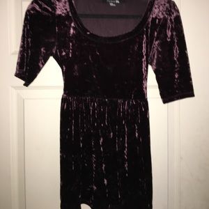 Dark purple velvet tunic