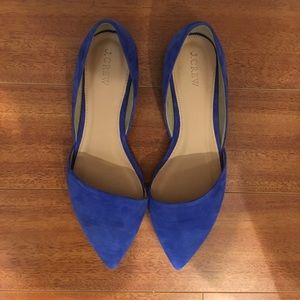 J Crew blue suede Sloan flats size 9.5