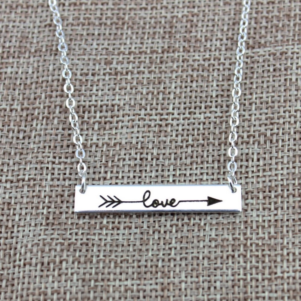 Sale! NEW✨ Engraved "Love" Bar Necklace 😍 - Picture 3 of 4