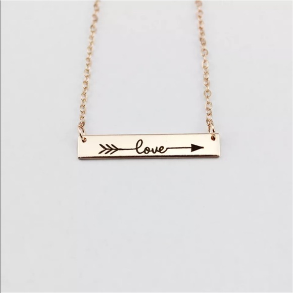 Sale! NEW✨ Engraved "Love" Bar Necklace 😍 - Picture 4 of 4