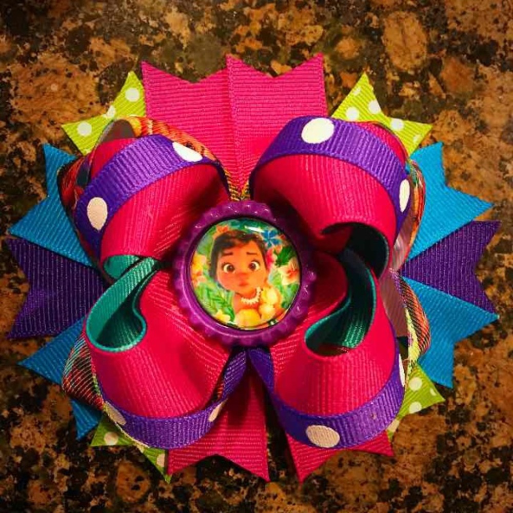 Colorful baby Moana bow