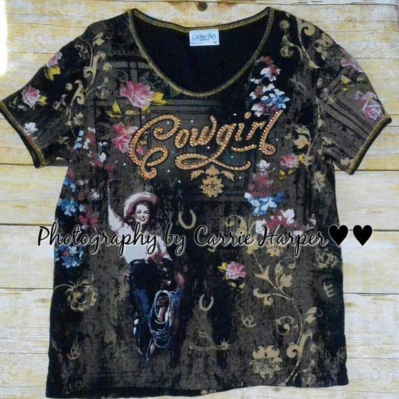 Cactus Bay Tops - Womens Graphic T Shirt Size XL