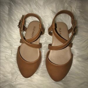 Tan toddler flats