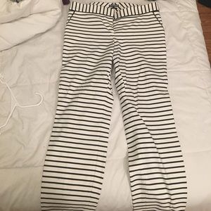 Express black and white stripe Columnist pants