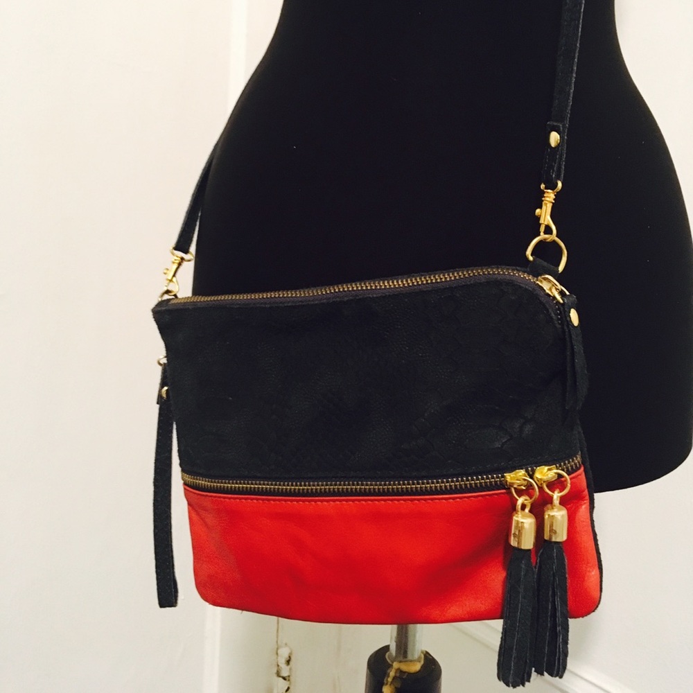 Blue and Red cross body purse