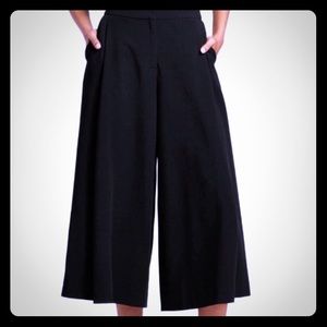Victoria Beckham Black Pleated Culotte