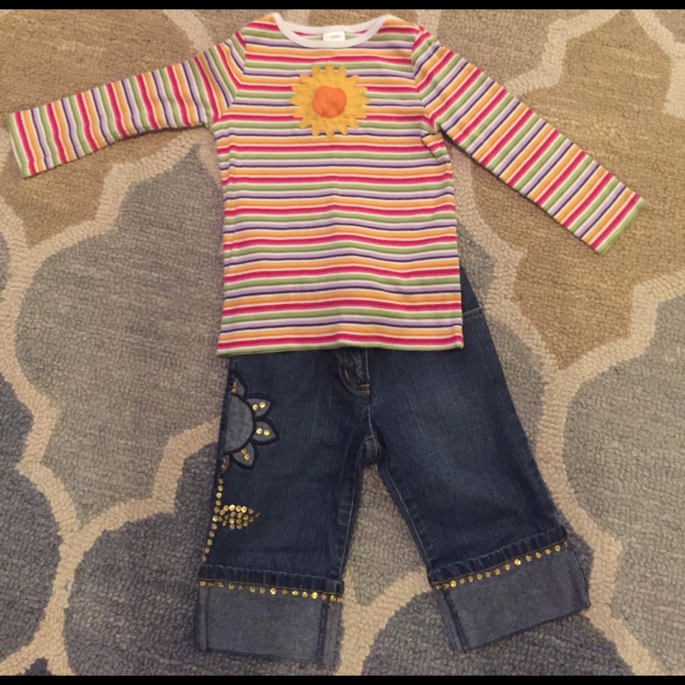 Gymboree top and crop jeans