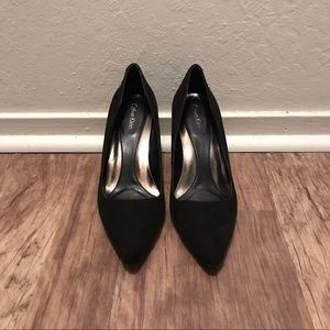 Calvin Klein Black Suede Heels